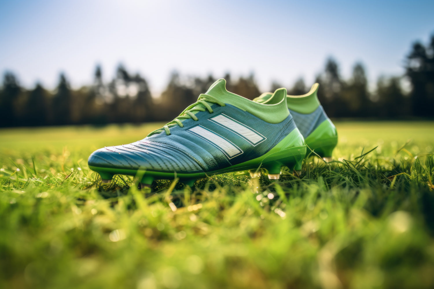 rugby boots on grass
