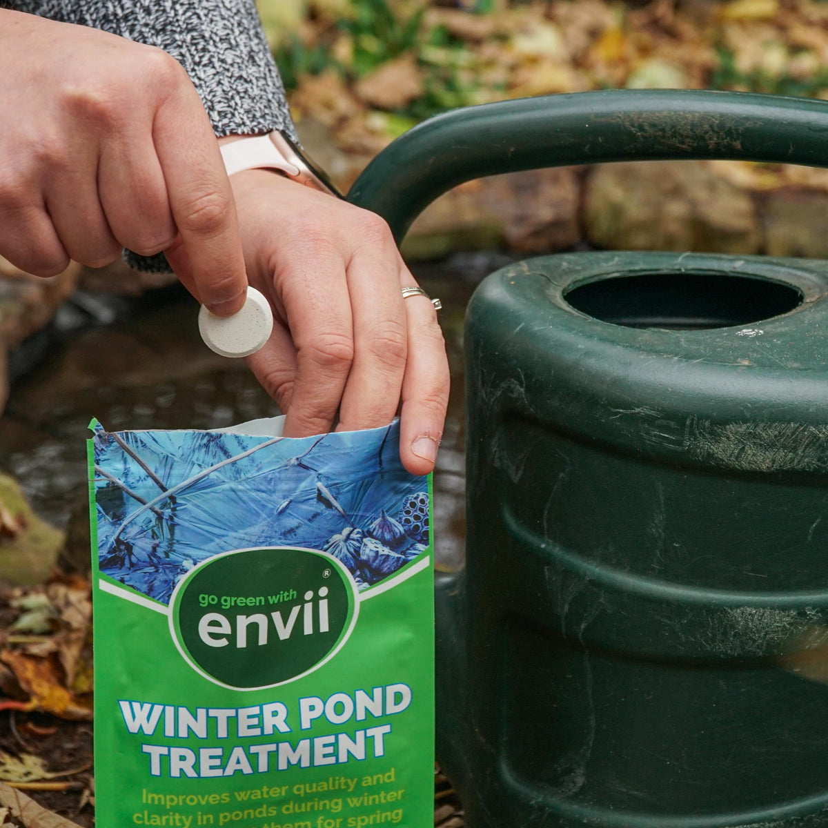 Maintaining clear water and reducing sludge with Winter Pond Treatment.