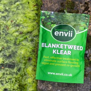 Photo of Envii Blanketweed Pouch by side of blanketweed in pond